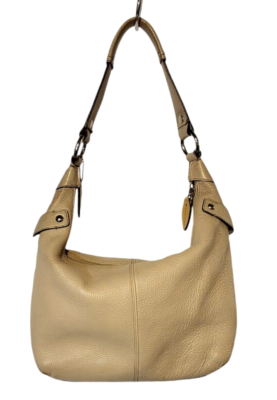 COACH PENELOPE Pebbled CREAM Leather HOBO Shoulder Handbag +