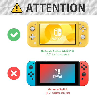 Nintendo Switch Lite Flip Case Cover Thin Slim Tempered Glass