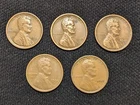 1918-S, 1919, 1919-S, 1920-S, 1921  Wheat Penny Cent VF-XF (5 Coins) Lot #23C16