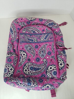 VERA BRADLEY Backpack Laptop Padded Bag Quilted Purple 