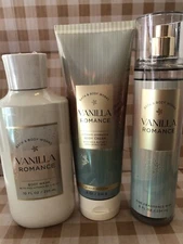 BATH AND BODY WORKS Vanilla Romance Mist, Cream And Body Wash