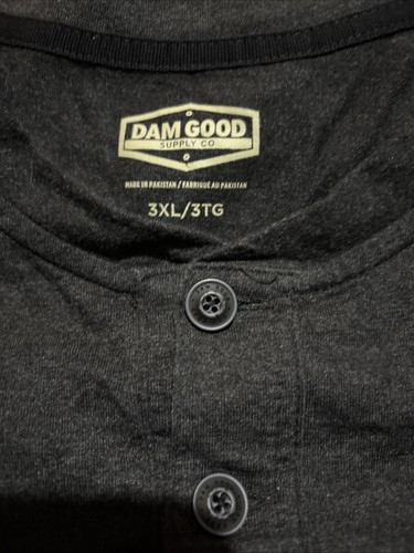 Men’s Dam Good Supply Company Pocket 3 Button Shirt 3X - Picture 3 of 3
