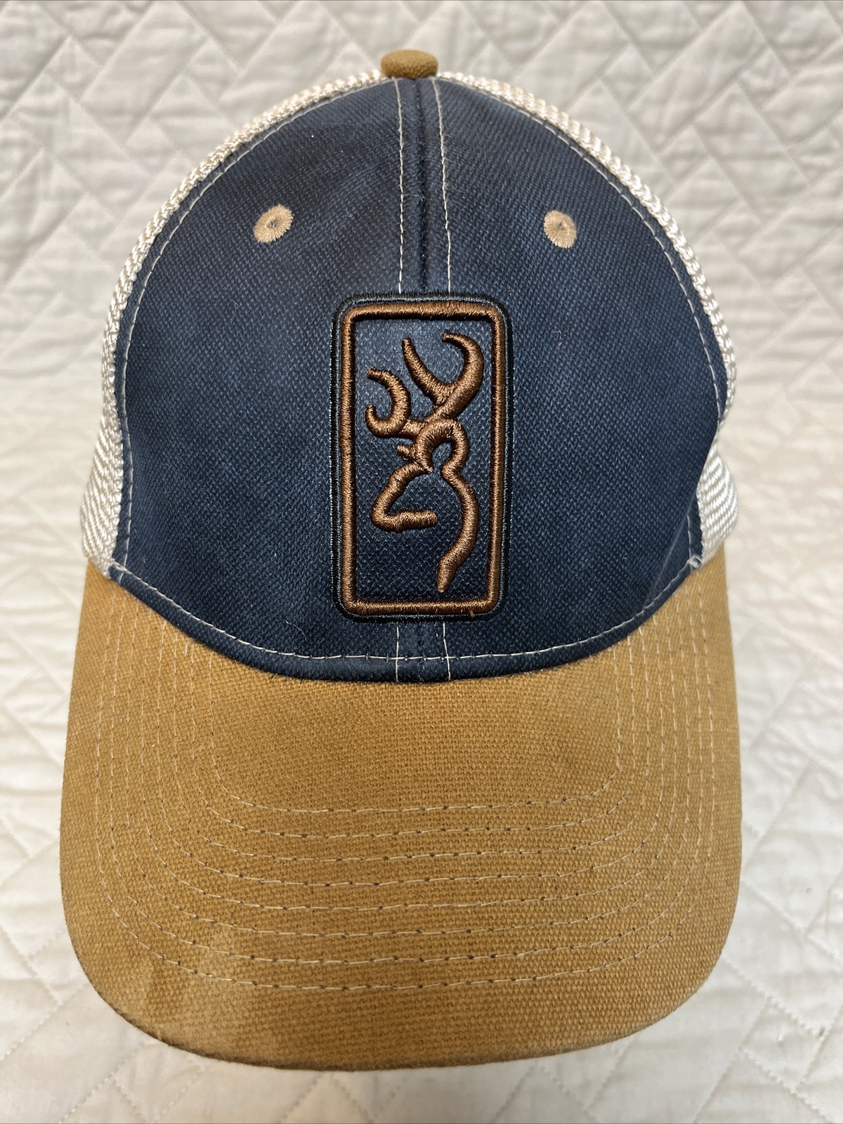 Browning Patch Mesh Trucker Hat Snapback Cap Duck… - image 3