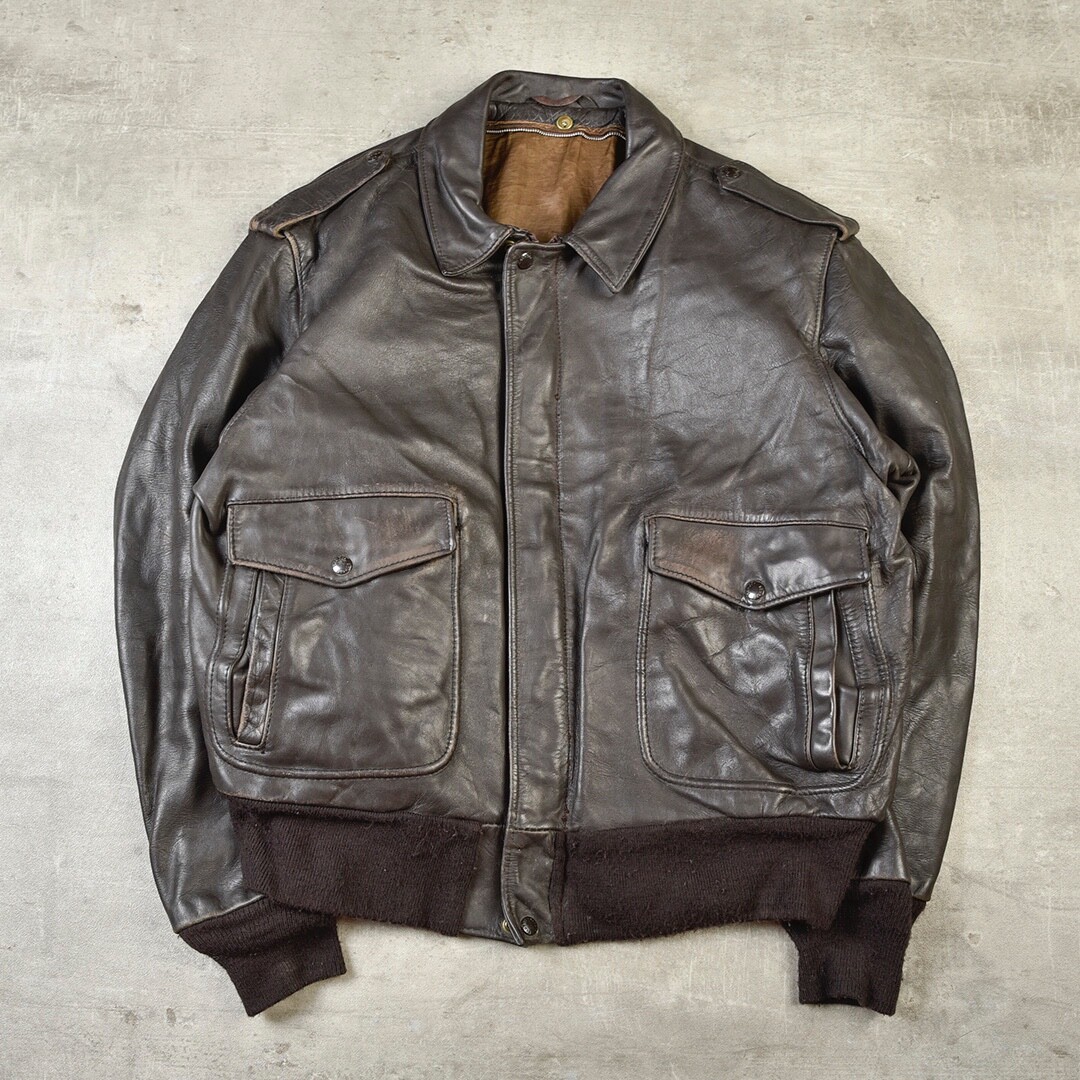 Schott Leather G1 Flight Jacket Made In USA Brown | eBay Schott Leather G1 Flight Jacket Made In USA Brown | eBay