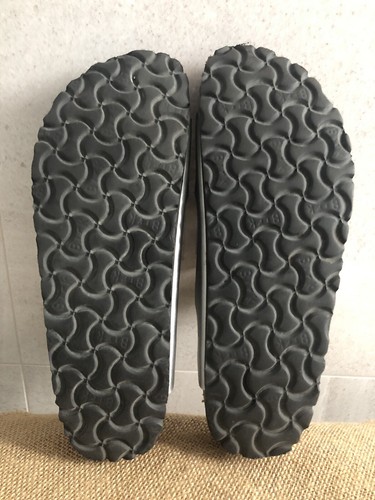 Birkenstock Arizona Sandals Size 38 Silver Made In Germany - Picture 12 of 21
