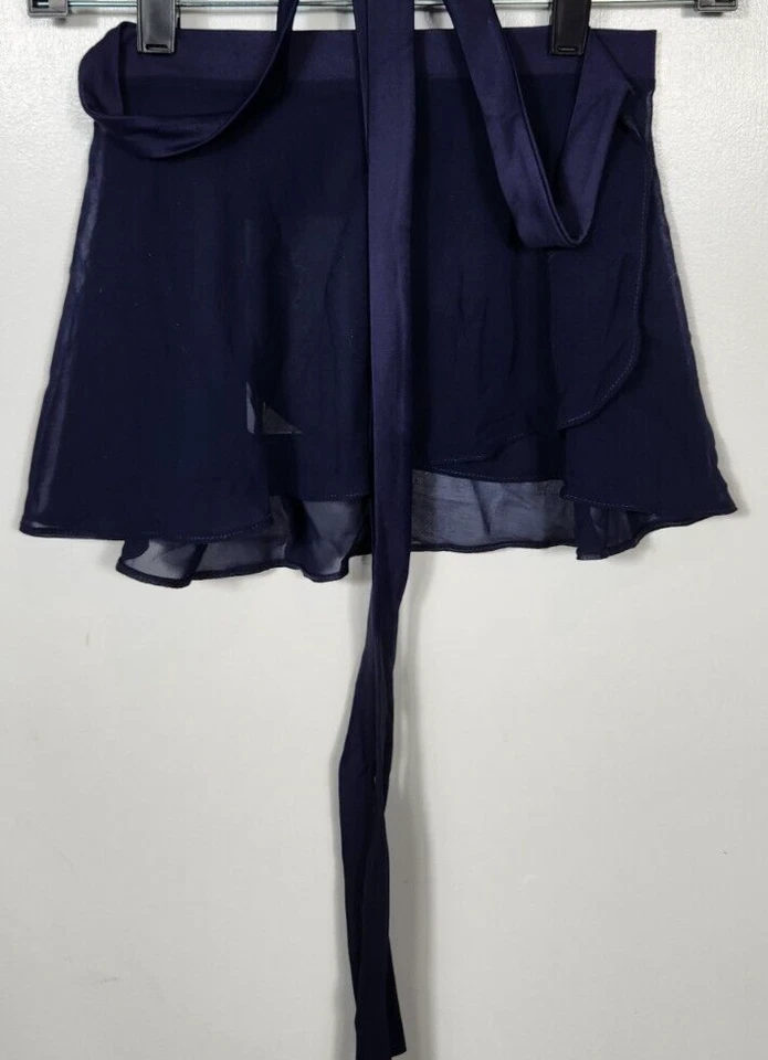 Falda envolvente Georgette azul marino talla pequeña (4-6) Danskin para niñas nueva con etiquetas Foto 2 de 4