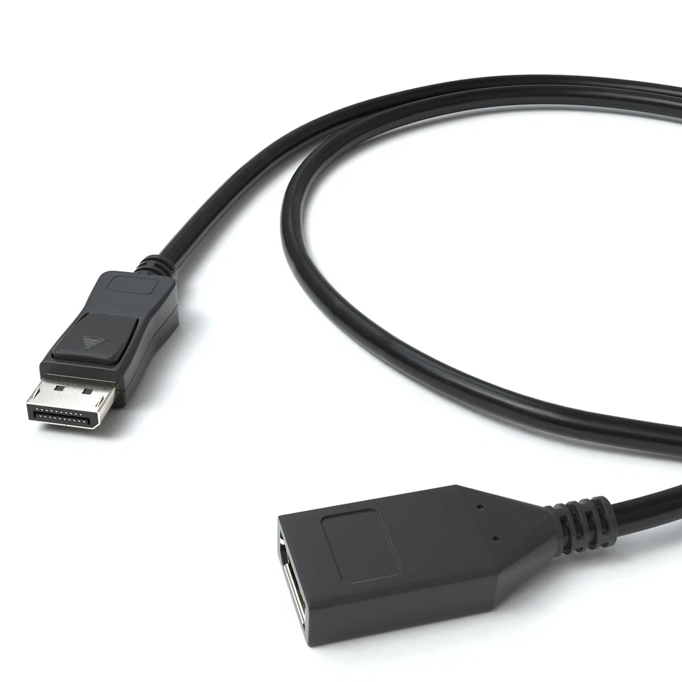 1,5m DisplayPort Verlängerungskabel DP 1.2 4K Verlängerung 1080p UHD 3D HDCP - Bild 2 von 4