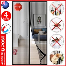 Screen Door Hands-Free Black Net Mesh magnets For Pets STOP Bug Mosquito Fly