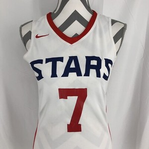 NIKE Team Fastbreak Basketball Jersey Red White Blue Stars #7 683333-109 Small