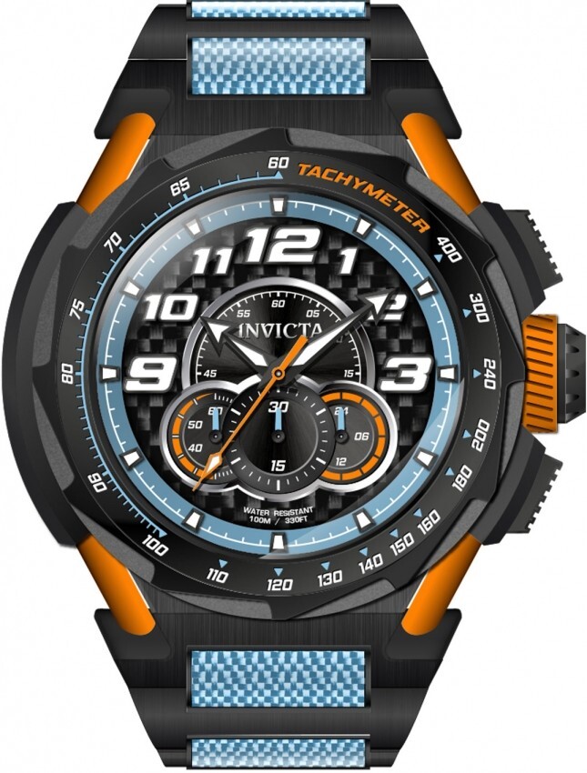 NEW INVICTA S1 43781 JM CORREA LIMITED BLACK CARBON FIBER DIAL