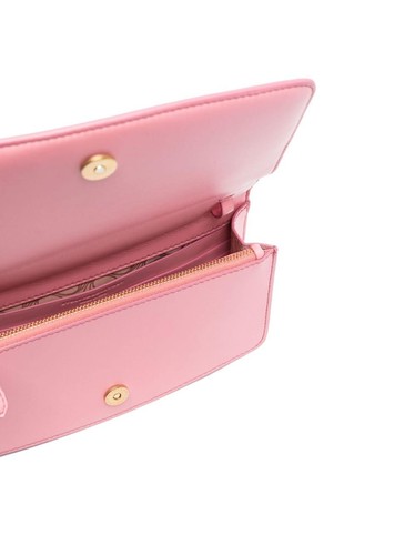 Stella McCartney S-Wave Padded Crossbody Shoulder Bag Pink Handbag Vegan Leather - Picture 4 of 5