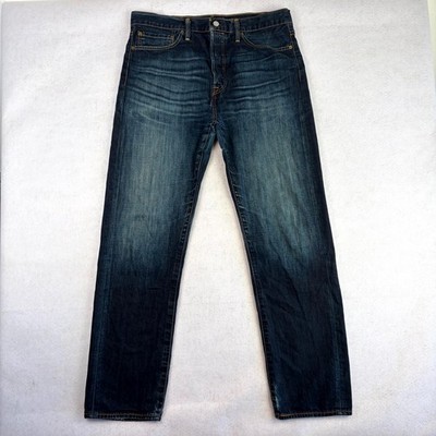 Levi's 562 Jeans Herren W34 L34 Blau Denim Single Stitch Straight Leg Button Fly