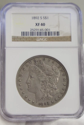 1892 S US Morgan Silver Dollar $1 NGC  XF40