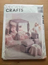 VTG McCalls Crafts 8140 Doll Furniture Cut Sewing Pattern Bedroom Accessories