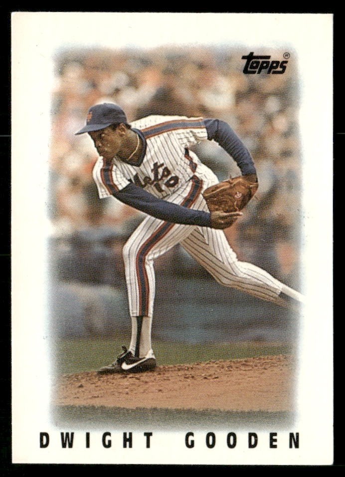 1986 Topps MLB Leaders Mini Dwight Gooden #52 New York Mets