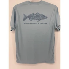 AFTCO American Fishing Tackle Co. Blue Performance T-Shirt Mens Large See Pics