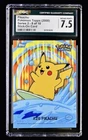 Pokémon 2000 Topps Surfing Pikachu Stick On Card 8 Of 10 Series 2 CGC 7.5 NM +
