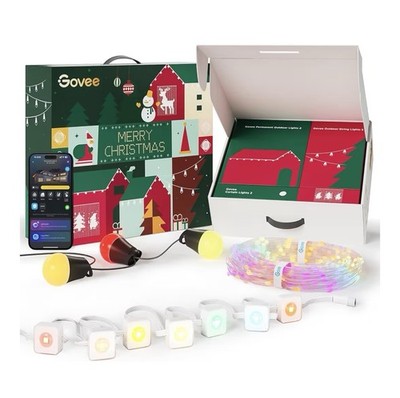 Govee Christmas Lights Set, 100ft Permanent Outdoor Lights