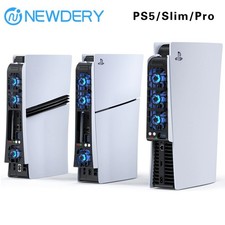 PS5 Cooling Fan for PS5 Pro/Slim Larger Fan Quiet Cooler with Auto Speed 9-Blad