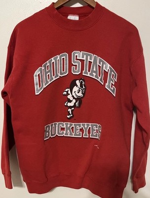 Discus Athletics Red Long Sleeve Ohio State Crewneck Sweatshirt Large
