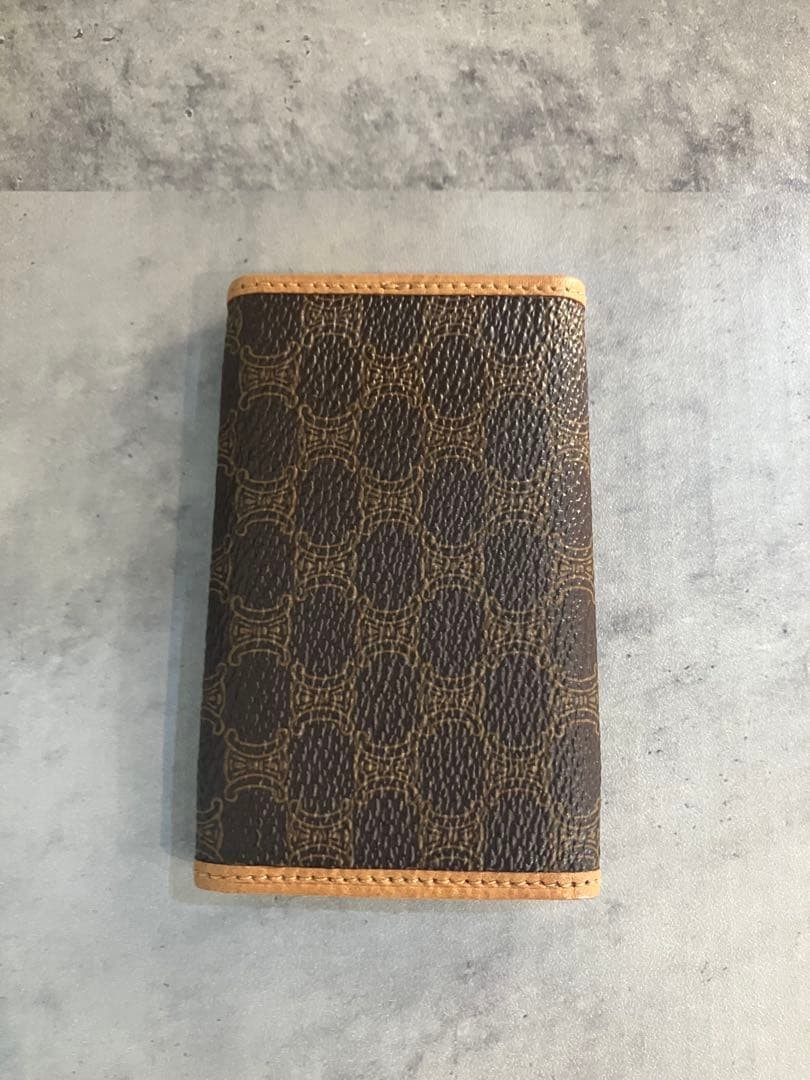 CELINE macadam pattern triomphe logo key case - image 10