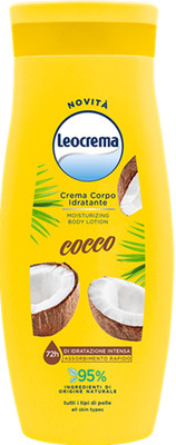 LEOCREMA BODY MOISTURIZING CREAM COCONUT 72H HYDRATION 250ML