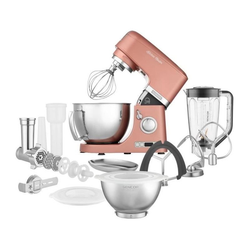 Robot pâtissier Sencor STM 7875RS contre les grumeaux bol inox grande capacité
