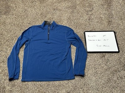 Greyson Tate Golf 1/4 Quarter Zip Performance Stretch Pullover Mens Medium Blue