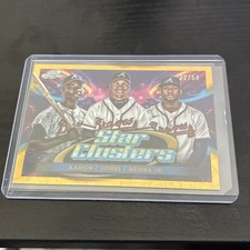 2025 Topps Chrome Cosmic Star Clusters Aaron/Jones/Acuna Gold /50 