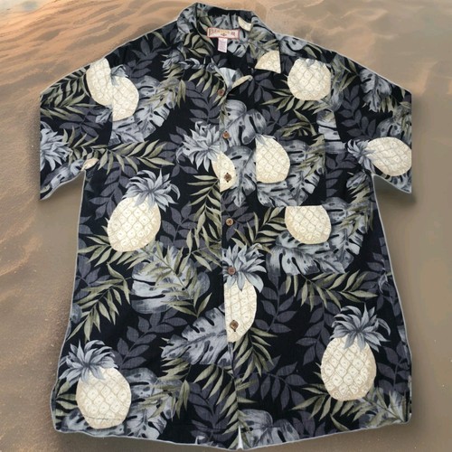 Caribbean Joe Size M To L 100% Rayon Hawaiian Beach Sand Sun