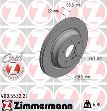 2x ZIMMERMANN Bremsscheibe COAT Z 400.5532.20 für MERCEDES R230 SL W221 KLASSE 2x ZIMMERMANN Bremsscheibe COAT Z 400.5532.20 für MERCEDES R230 SL W221 KLASSE