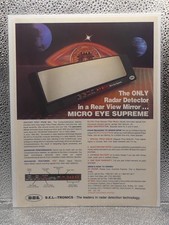 Vintage BEL Micro Eye Supreme Radar Detector 1984 Print Advertising Full Page Ad