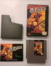 8 Eyes Nintendo NES Complete, With Box, Manual, Cartridge Protector, Foam, Game 