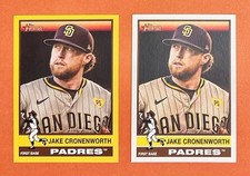 JAKE CRONENWORTH 2025 Topps Heritage YELLOW BORDER #285 and Base #285