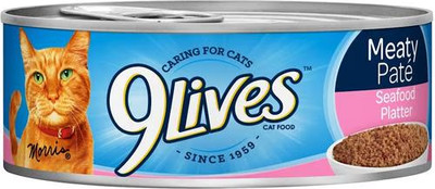 9 Lives Meaty Pate Super Supper Cat Food Singles, 5.5 Ounces, 24 Per Case