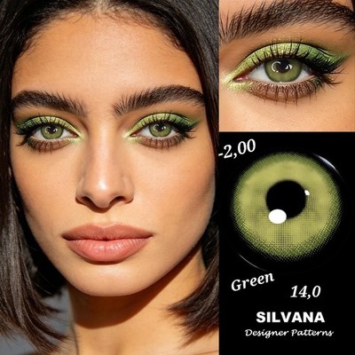 -2,00 Diop. Silvana Green   Grüne Kontaktlinsen mit Stärke   Jahreslinsen