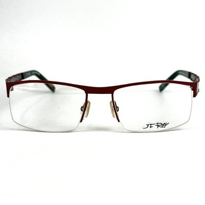 J.F. Rey JF2508 3600 Eyeglass Frames 55-19-135 Red Semi-Rimless Made in Japan