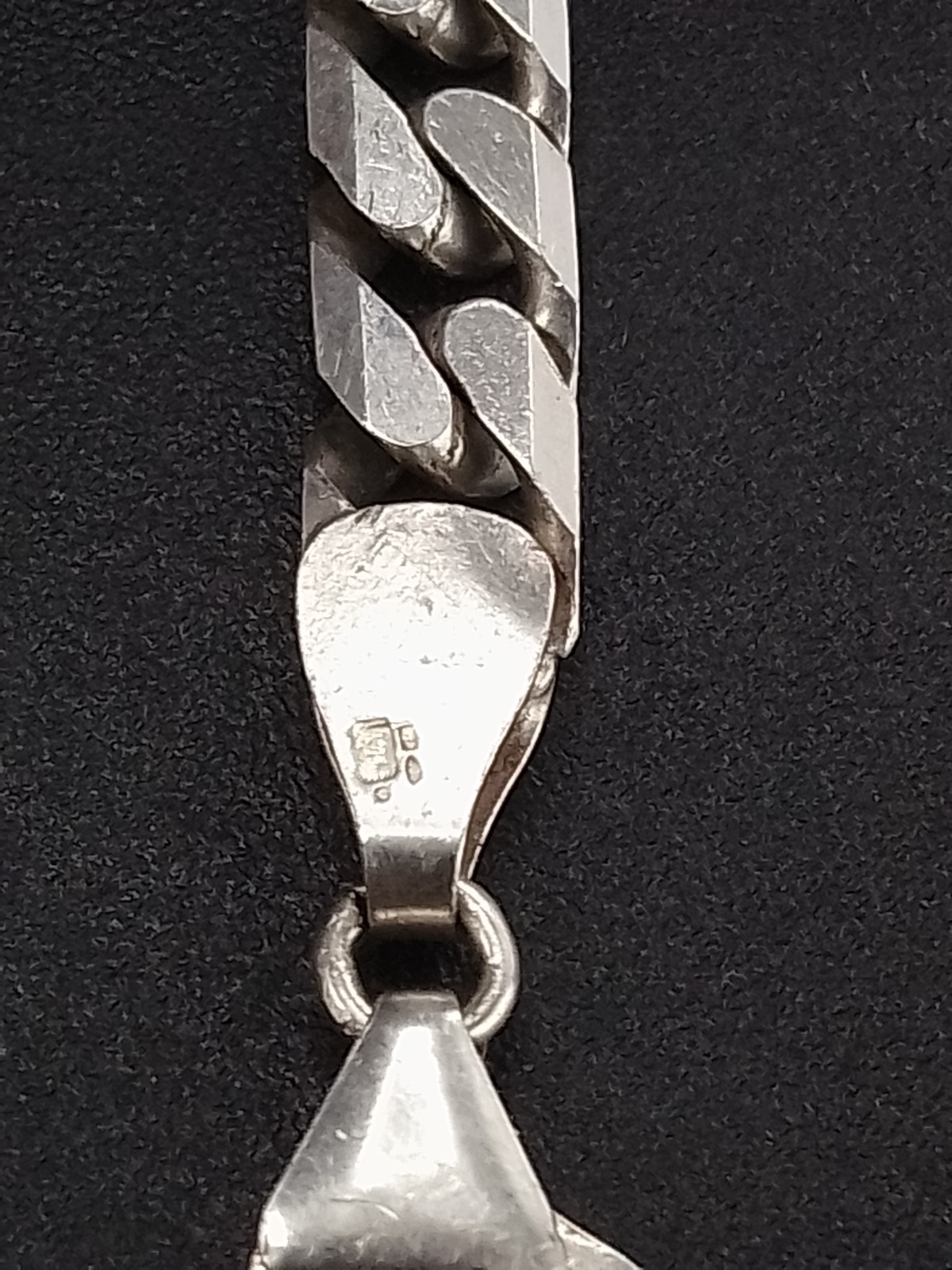 Men's Vintage Sterling Siilver Curb Chain Bracelet 8.5 Inch 14g image 4