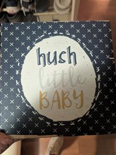 Nursery wall decor " Hush Little Baby" Blue