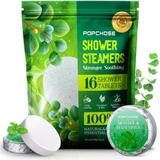 POPCHOSE Shower Steamers Aromatherapy, 16 Pack Christmas Stocking Stuffers... 