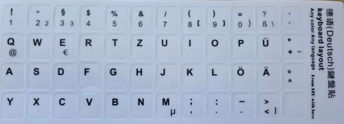 Deutsch Deutsche Tastaturaufkleber Weis (Nr.2) . Versand heute