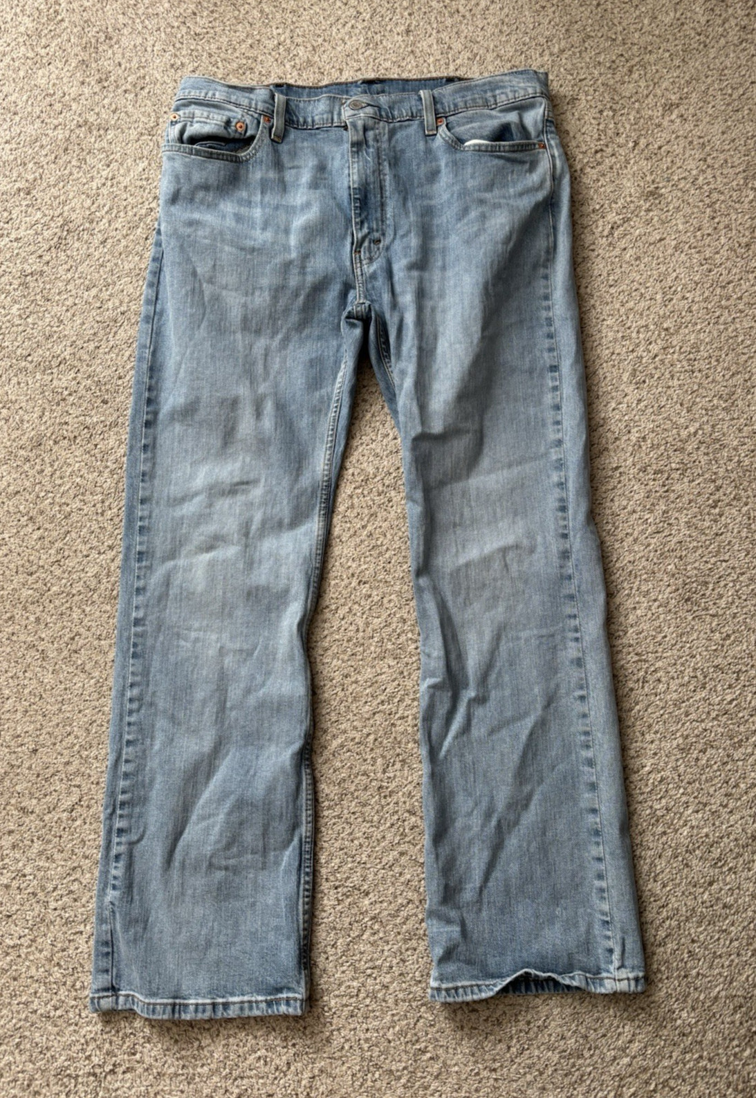 Mens Size 38x32 Blue 527 Boot Cut Light Wash Stretch Rodeo W