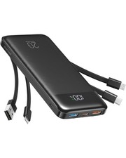 20000mAh Portable Charger with Built in Cables, 22.5W Travel Power Bank Fast ...