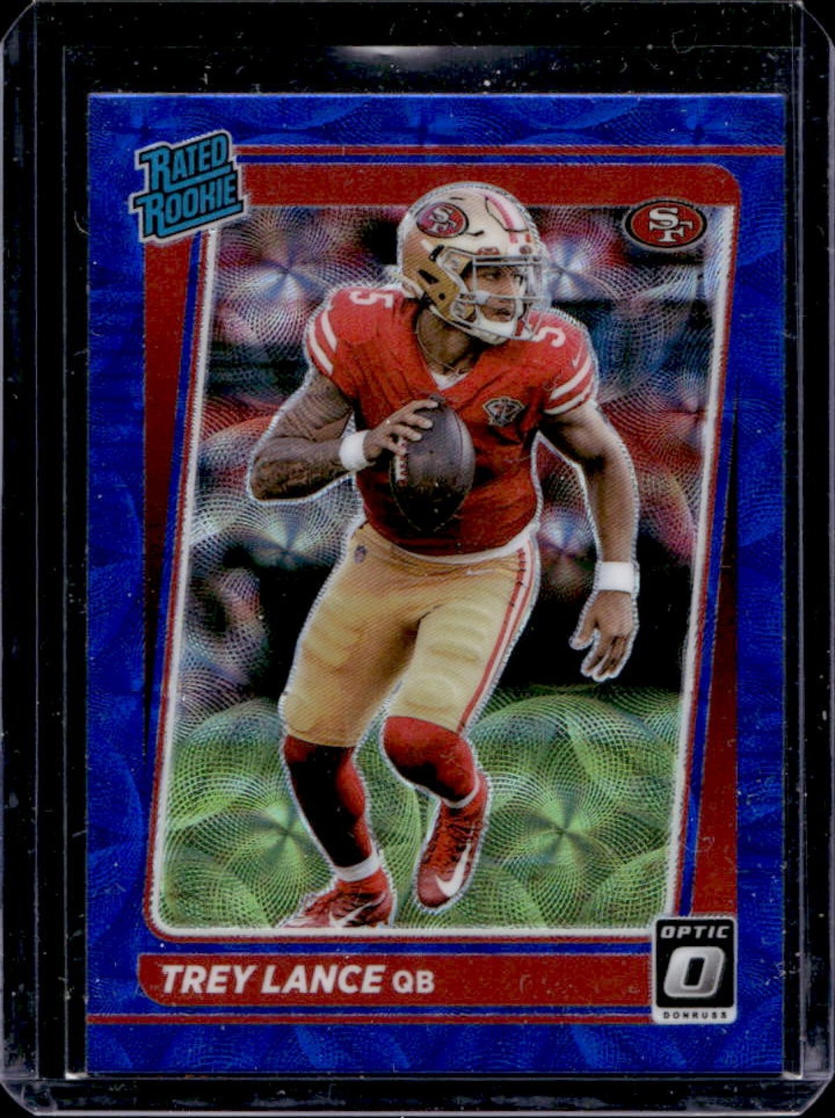 2021 Donruss Optic Trey Lance Blue Scope Rated Rookie #203 49ers