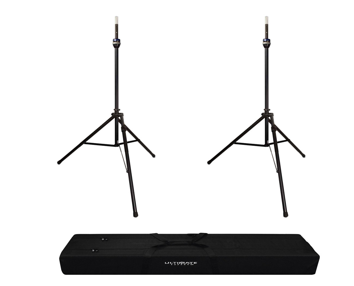 2x Ultimate Support TS-99B Lift-Assist Speaker Stand + Carry Bag 99D