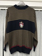 Aquascutum Men’s Vintage Jumper 80s 90s Crest Logo Medium M Retro Terraces