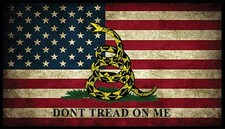 United States Flag Don't Tread Emblem Patch W/ VELCRO Brand Fastener Black