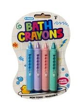 Kids Bath Tub Crayons Non Toxic Set 4 Magic Crayons Big Time Toys Fun Wipe Off