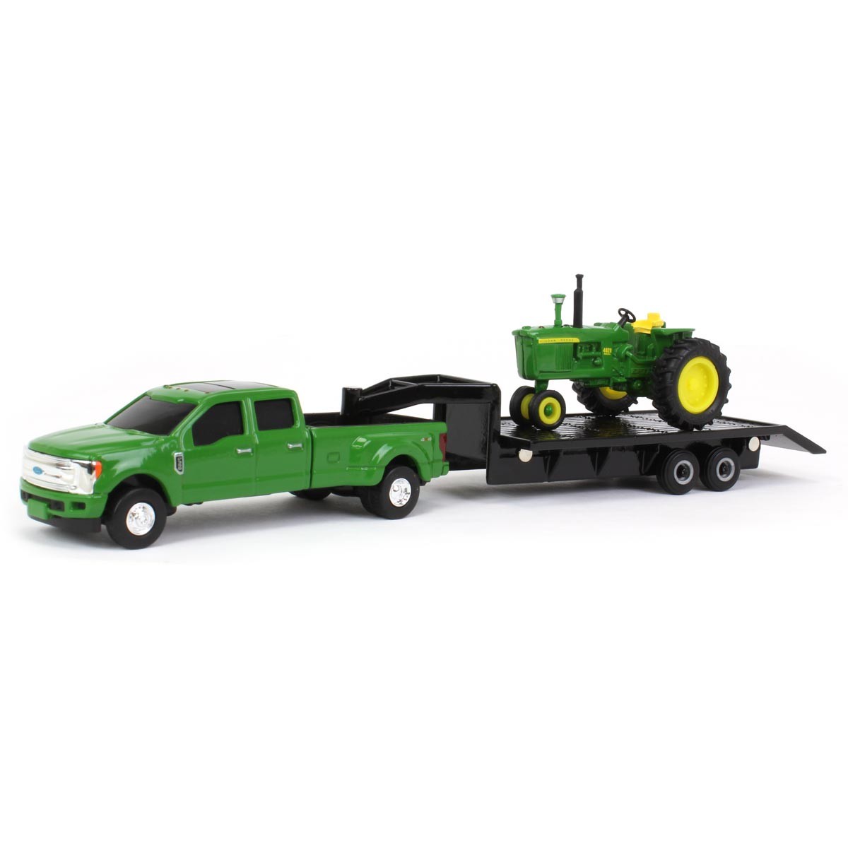 Ford F-350 plateau col de cygne ERTL et John Deere 4020 réplique de collection moulée