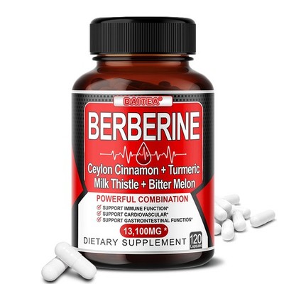 Berberine with Ceylon Cinnamon 13100 Mg 120 Capsules Heart Health & Immunity